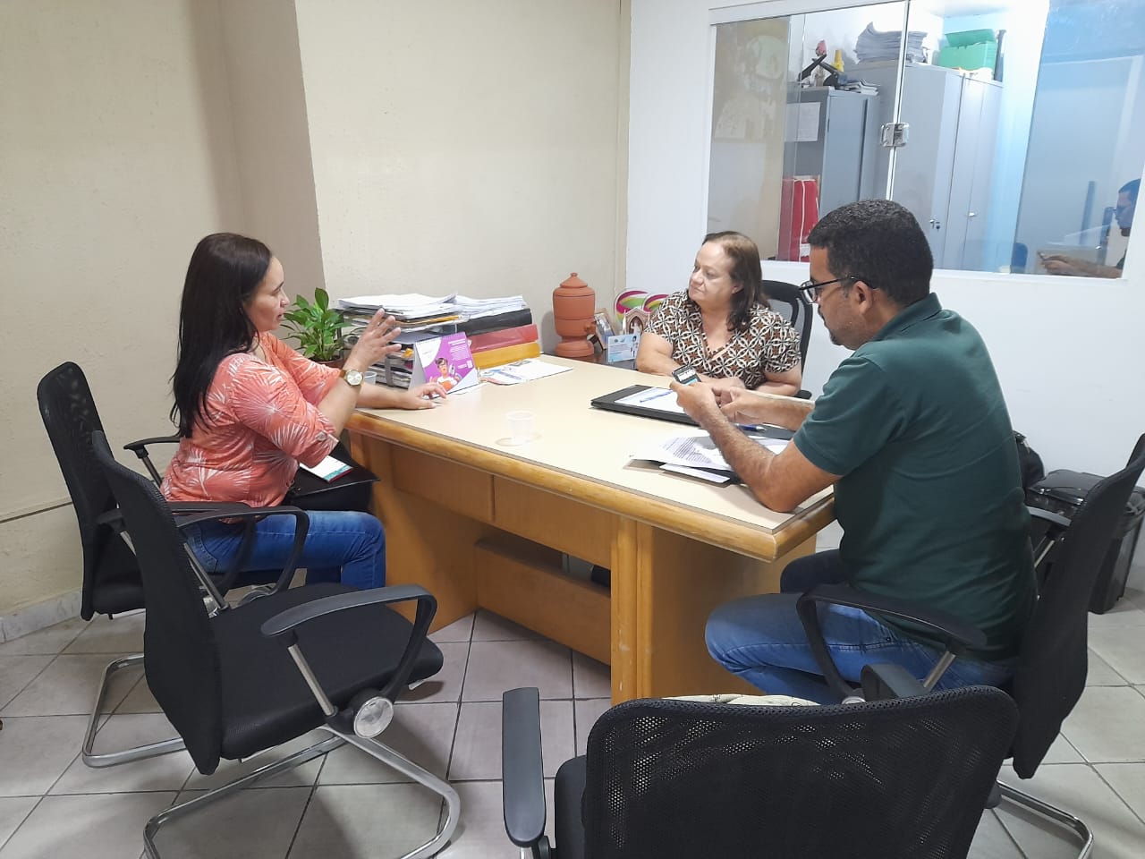 Reunião com a Secretária de Educação de Paudalho e o adjunto Dionísio